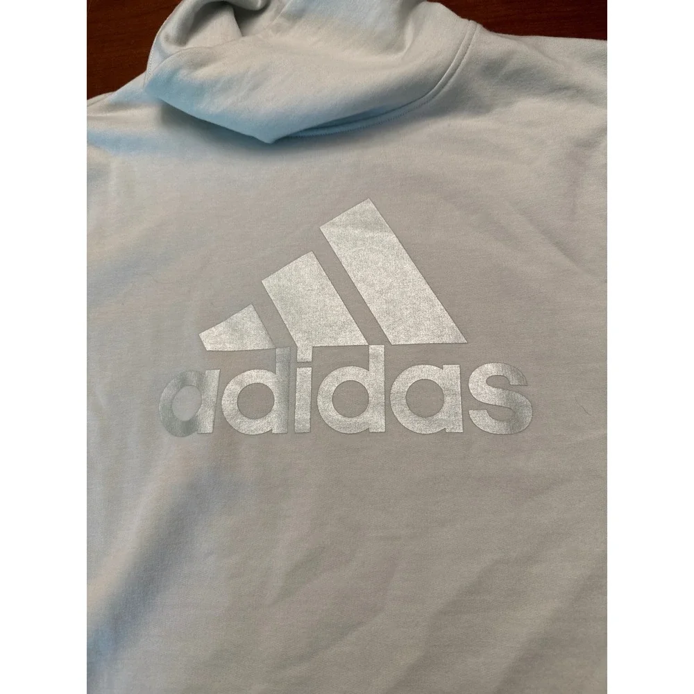 Adidas girls XL 16 light pale green high slouch neck sweatshirt‎